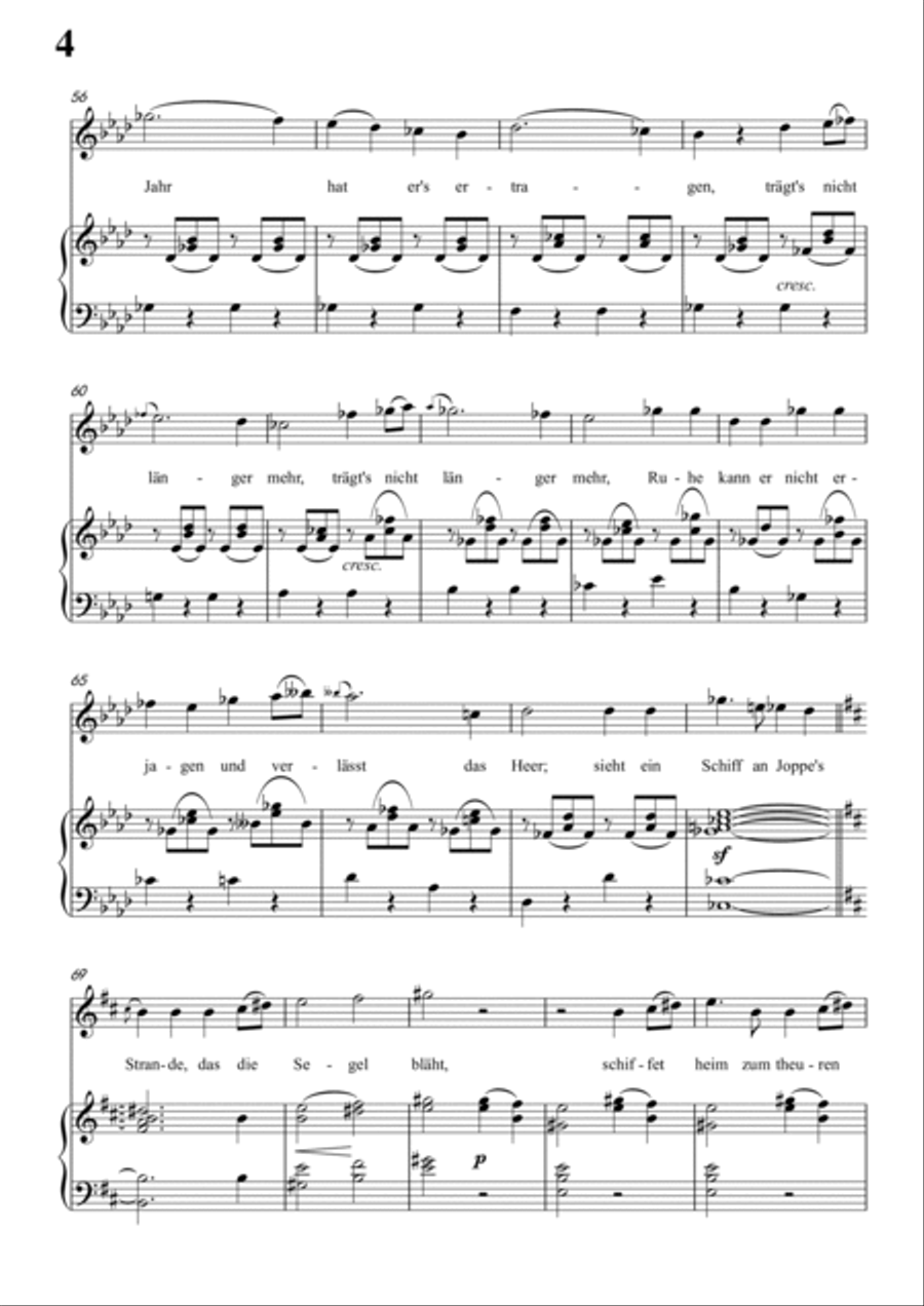 Schubert-Ritter Toggenburg in bA for Vocal and Piano Voice scores gallery preview page 5