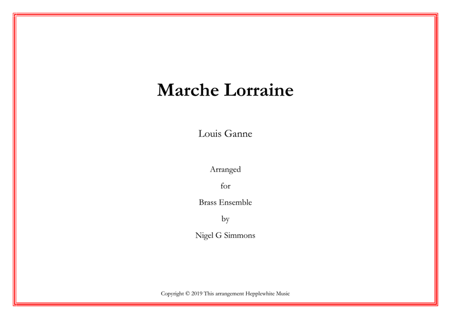 Marche Lorraine Brass Ensemble scores gallery preview page 1