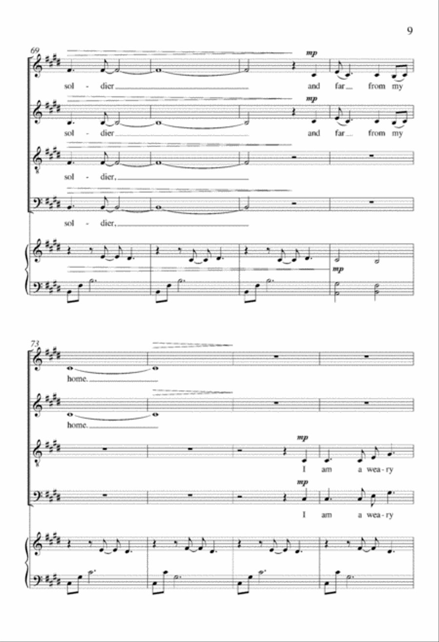 I Am a Weary Soldier I Am a Weary Soldier 4-Part scores gallery preview page 9