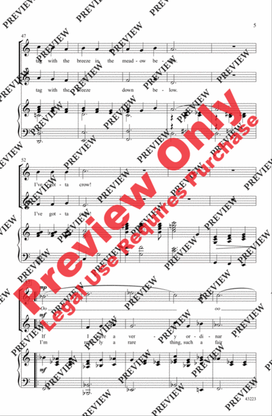 I've Gotta Crow 2-Part scores gallery preview page 5