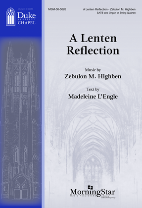 Book cover for A Lenten Reflection (Choral Score)