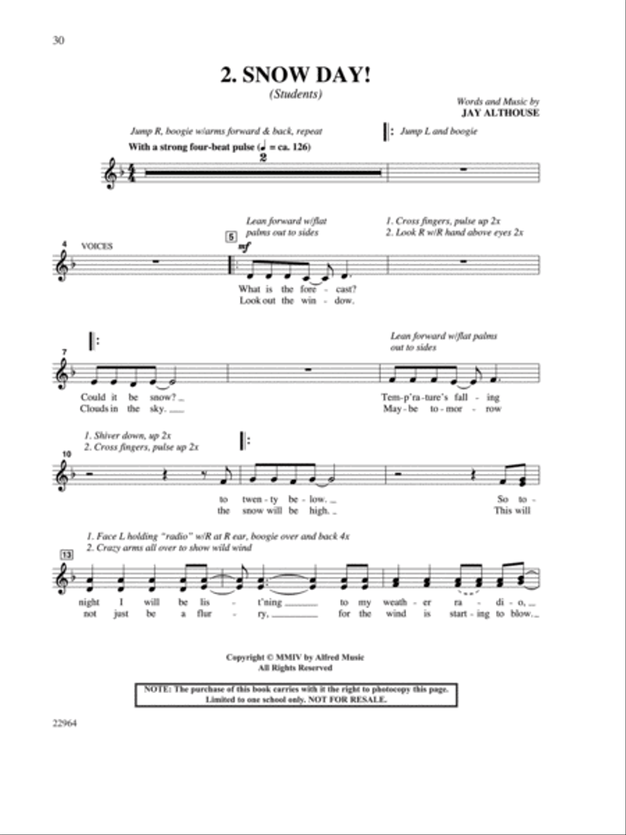 The Big Chill - Teacher's Handbook Unison Choir scores gallery preview page 34