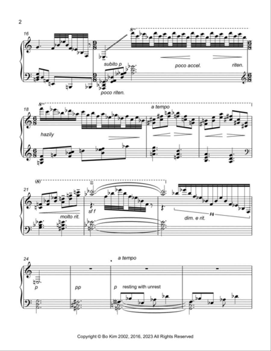 Berceuse Insomniac Berceuse Insomniac Piano Solo scores gallery preview page 2