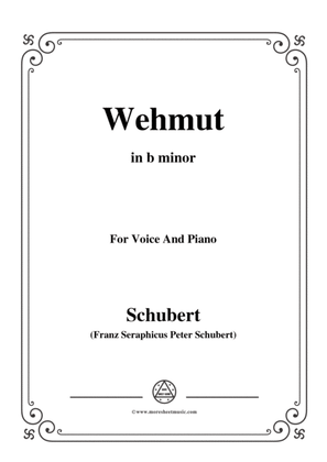 Book cover for Schubert-Wehmut,Op.22 No.2,in b minor,for Voice&Piano