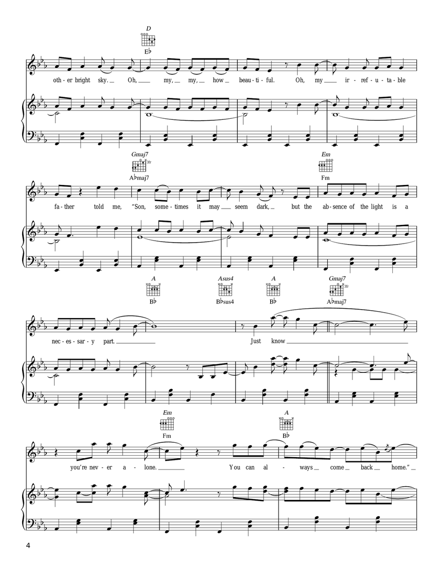 93 Million Miles Piano, Vocal, Guitar scores gallery preview page 4