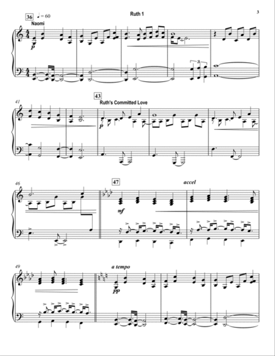 Ruth 1 - Through the Valley of the Shadow of Death - Tone Poem for Piano Solo Piano Solo scores gallery preview page 3