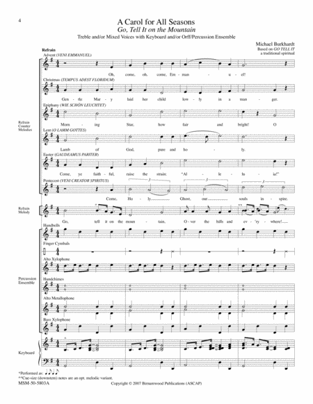 A Carol for All Seasons (Full Score and Instrumental Parts) image number null