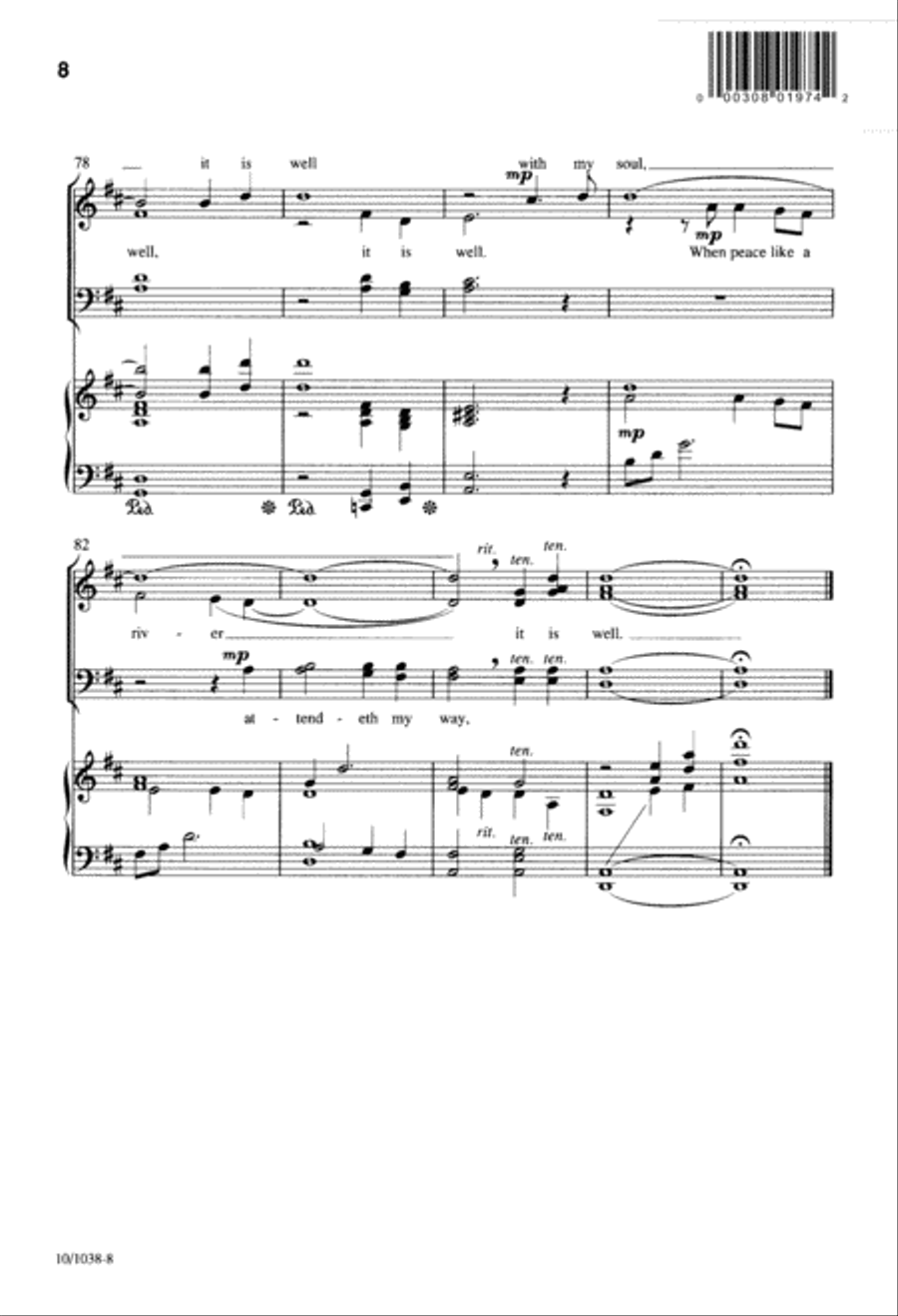 It Is Well With My Soul 4-Part scores gallery preview page 8