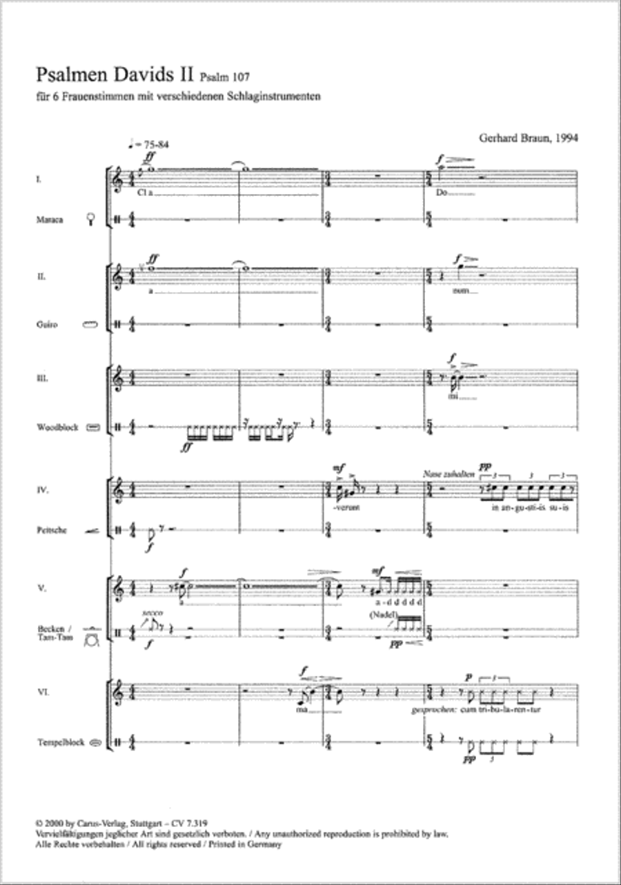Psalmen Davids II Psalmen Davids II Women's Choir scores gallery preview page 1