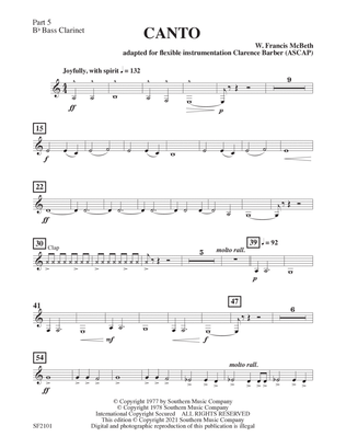 Canto - Bass Clarinet
