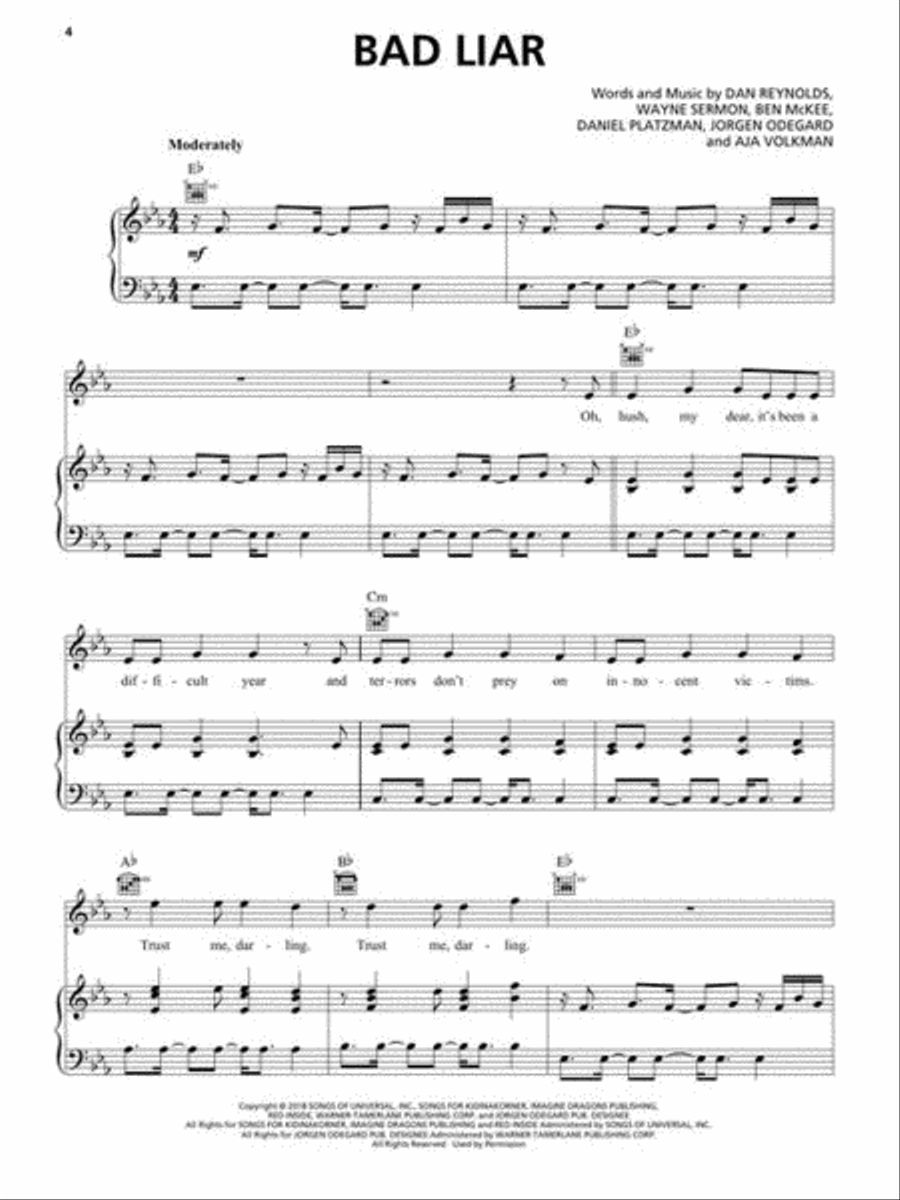 Popular Sheet Music – 30 Hits from 2017-2019 Piano, Vocal, Guitar scores gallery preview page 5