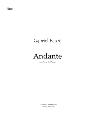 Book cover for Andante for Flute & Piano