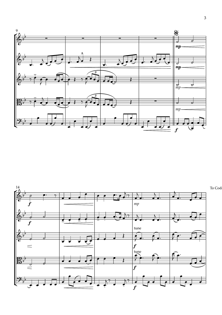My Girl String Quartet scores gallery preview page 3