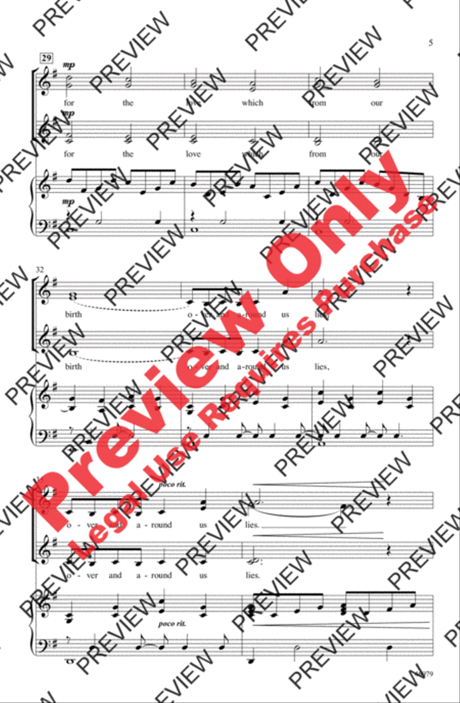 For the Beauty of the Earth Women's Choir scores gallery preview page 5