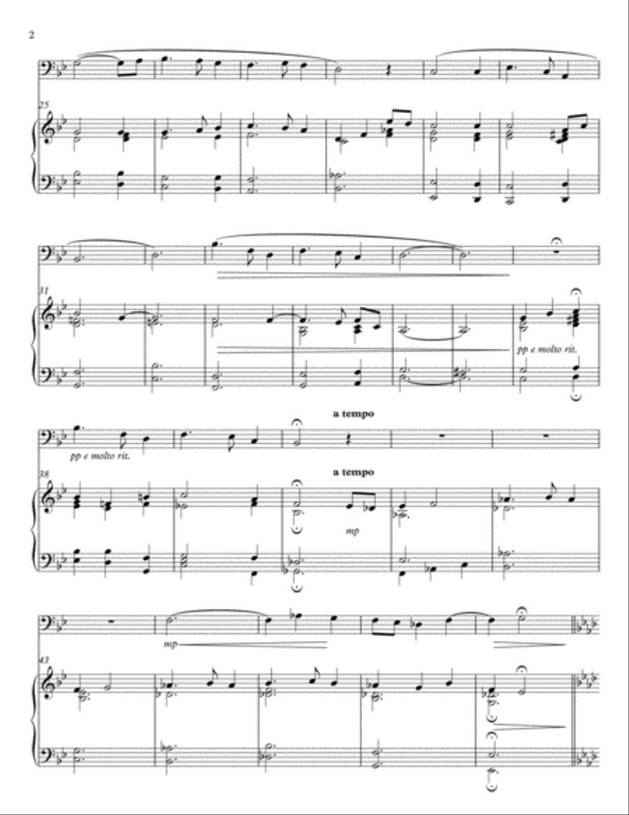 Silent Night - a contemporary arrangement for Cello and Piano Piano scores gallery preview page 2