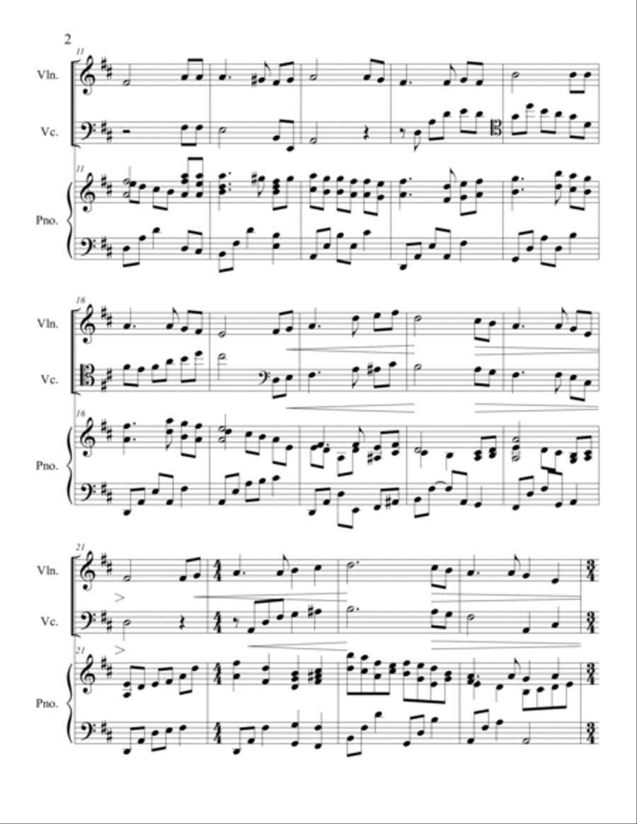 I Am His and He Is Mine (Violin/Cello Duet) String Duet scores gallery preview page 3