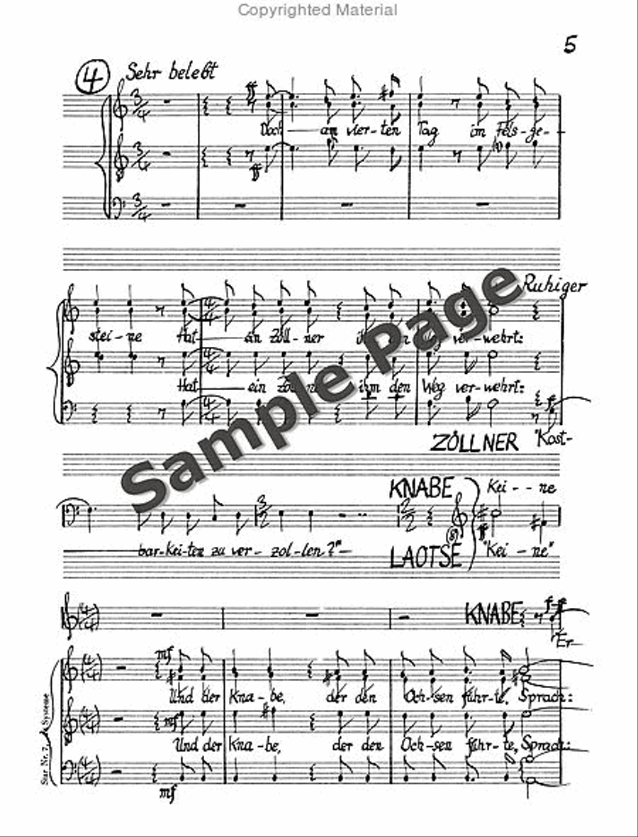 Legende Vom Weisen Choral Score 4-Part scores gallery preview page 8