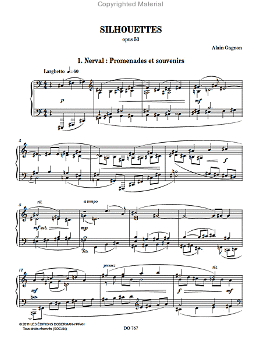 Silhouettes, opus 53 Piano Solo scores gallery preview page 2