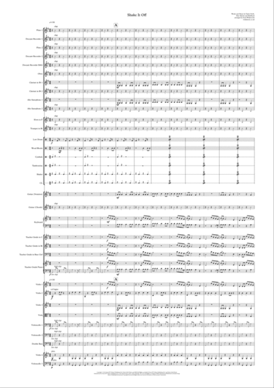 Shake It Off Full Orchestra scores gallery preview page 3
