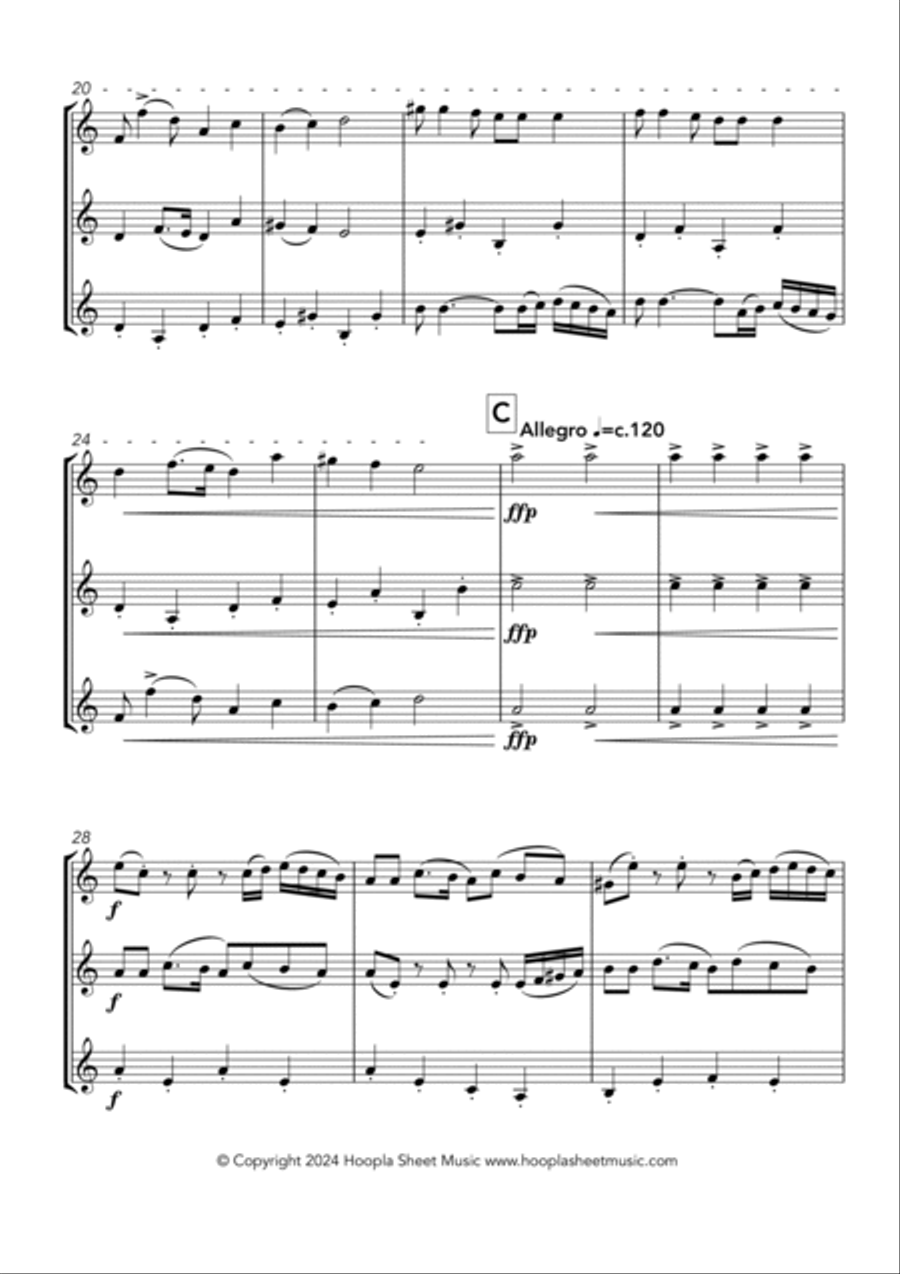 Hava Nagila Hava Nagila String Trio scores gallery preview page 3