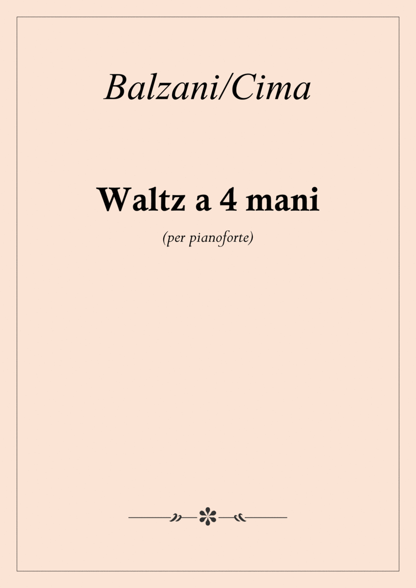 🎼 Waltz a 4 mani [PIANO SCORE] (foglio album)