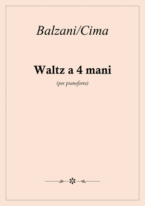 Book cover for 🎼 Waltz a 4 mani [PIANO SCORE] (foglio album)