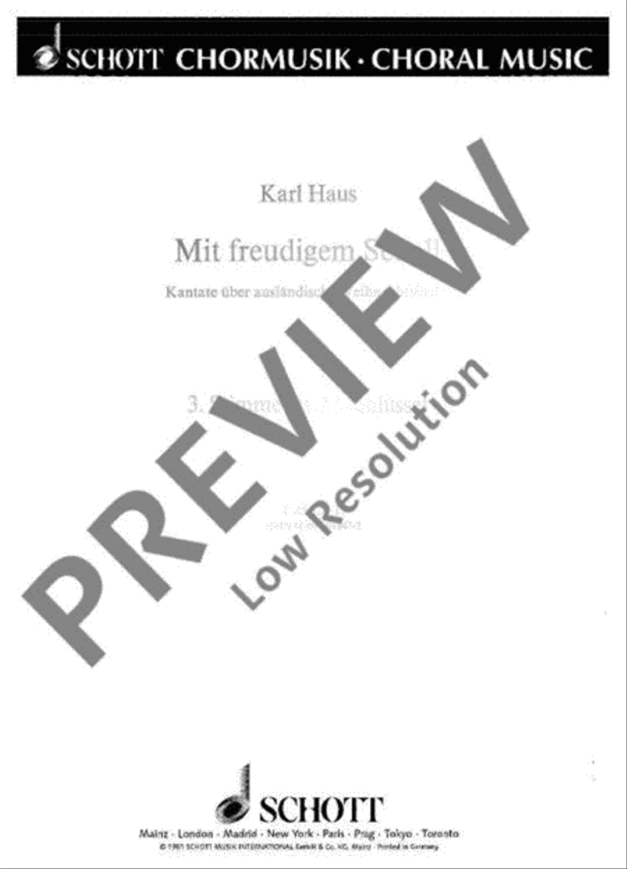 Mit freudigem Schall Choir scores gallery preview page 2