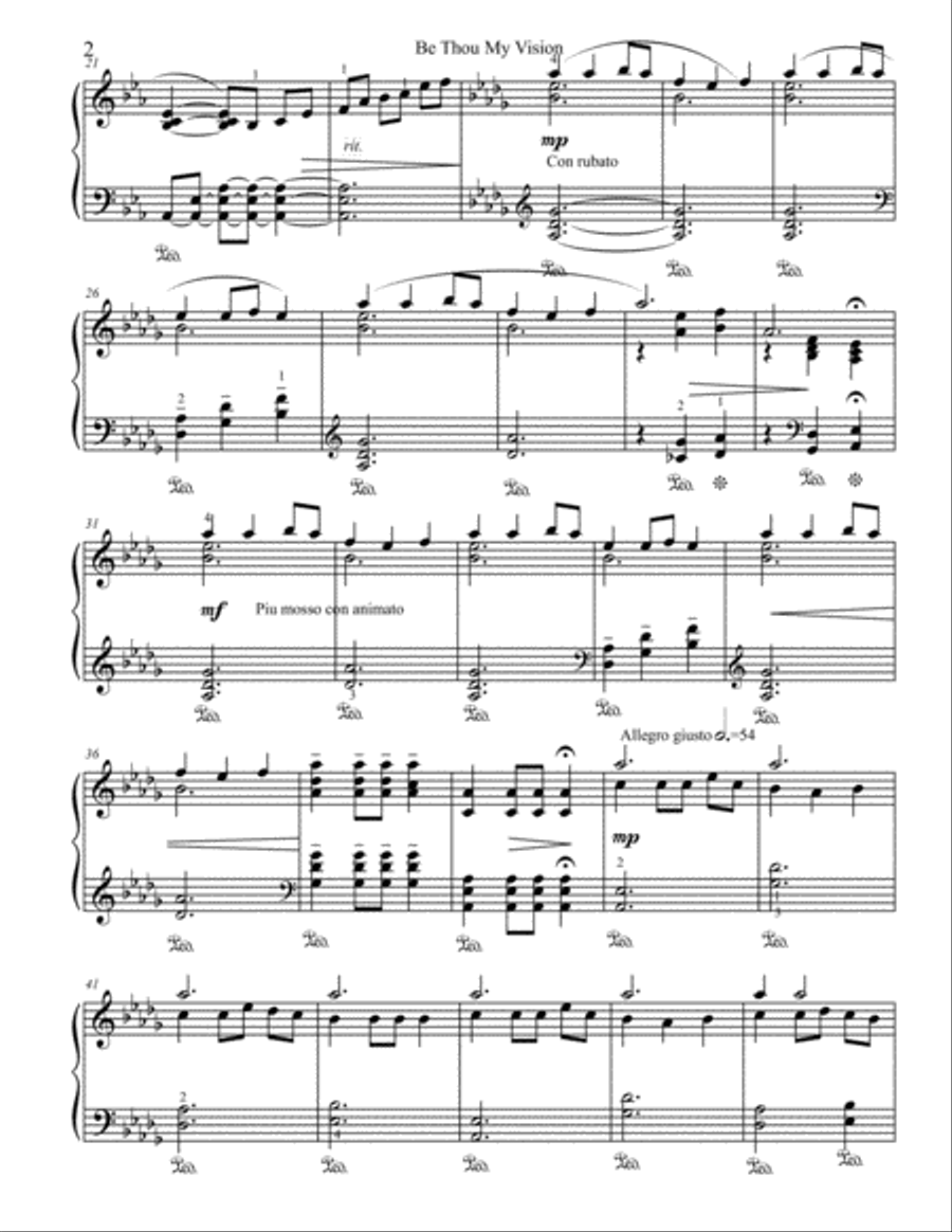 Be Thou My Vision Piano Solo scores gallery preview page 2