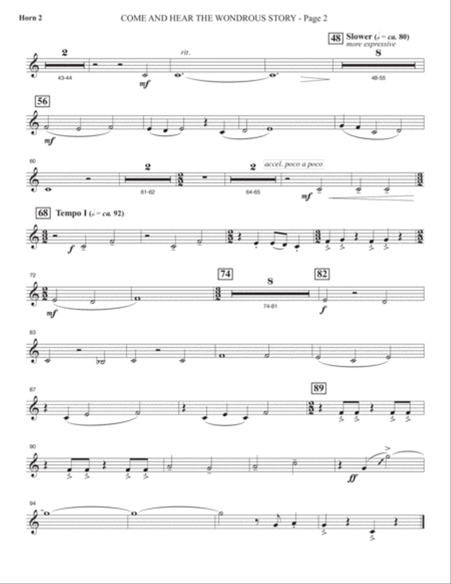 Sacred Places - F Horn 2 Choir scores gallery preview page 5
