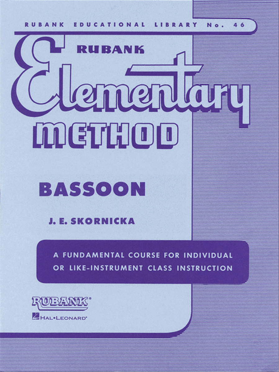 Rubank Elementary Method – Bassoon Concert Band Methods scores gallery preview page 1