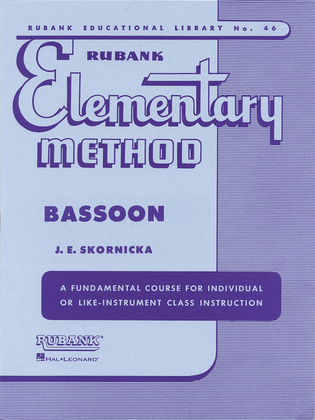 Book cover for Rubank Elementary Method – Bassoon