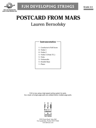Postcard from Mars: Score
