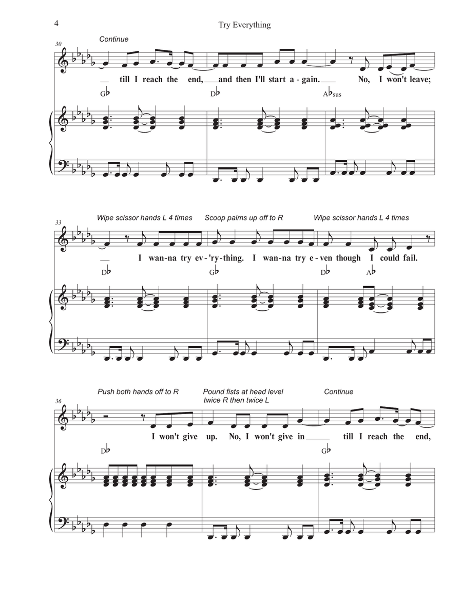 Try Everything Unison Choir scores gallery preview page 4