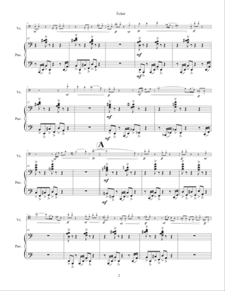 Éclair (2021) piano part Éclair (2021) piano part Piano Solo scores gallery preview page 2
