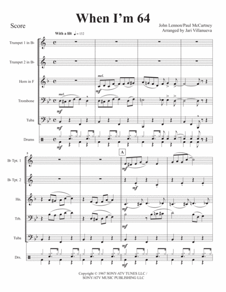 When I'm Sixty-four by The Beatles Horn - Digital Sheet Music