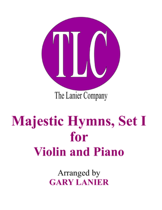 Book cover for MAJESTIC HYMNS, SET I (Duets for Violin & Piano)