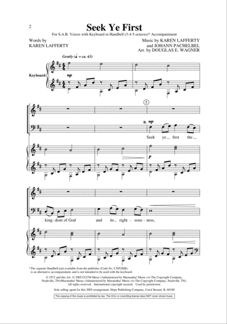 Seek Ye First 3-Part scores gallery preview page 2