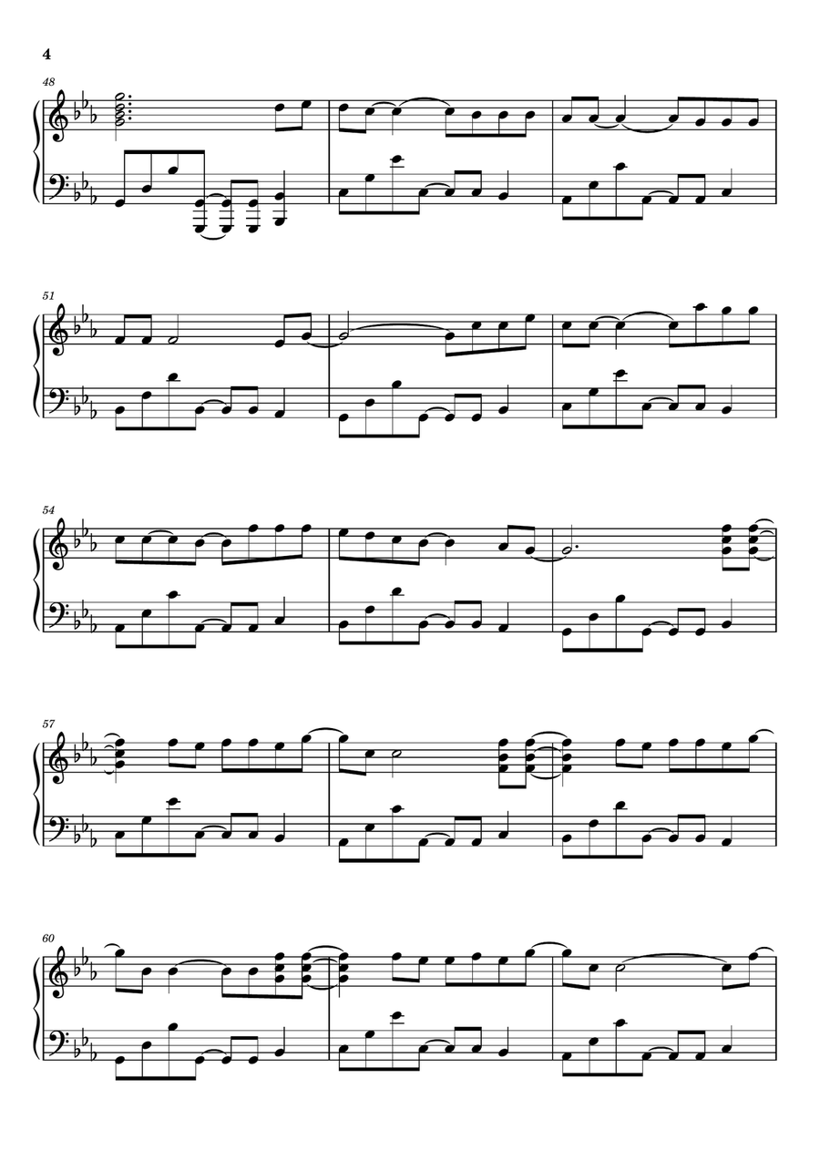 Bad Dreams Piano Solo scores gallery preview page 4