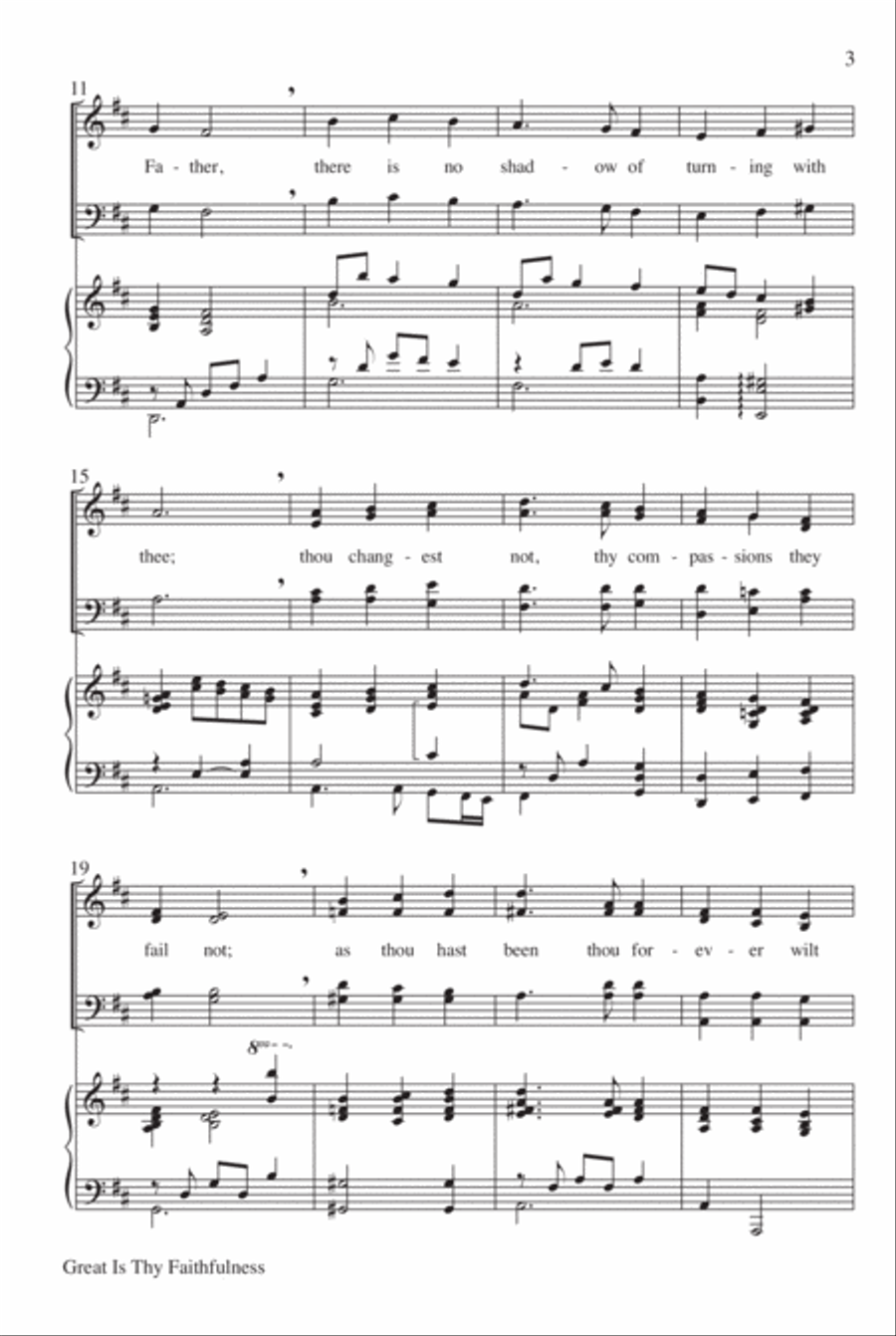 Great Is Thy Faithfulness 4-Part scores gallery preview page 14