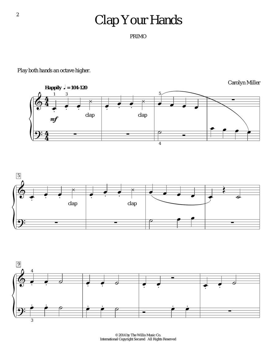 Clap Your Hands Piano Method scores gallery preview page 2