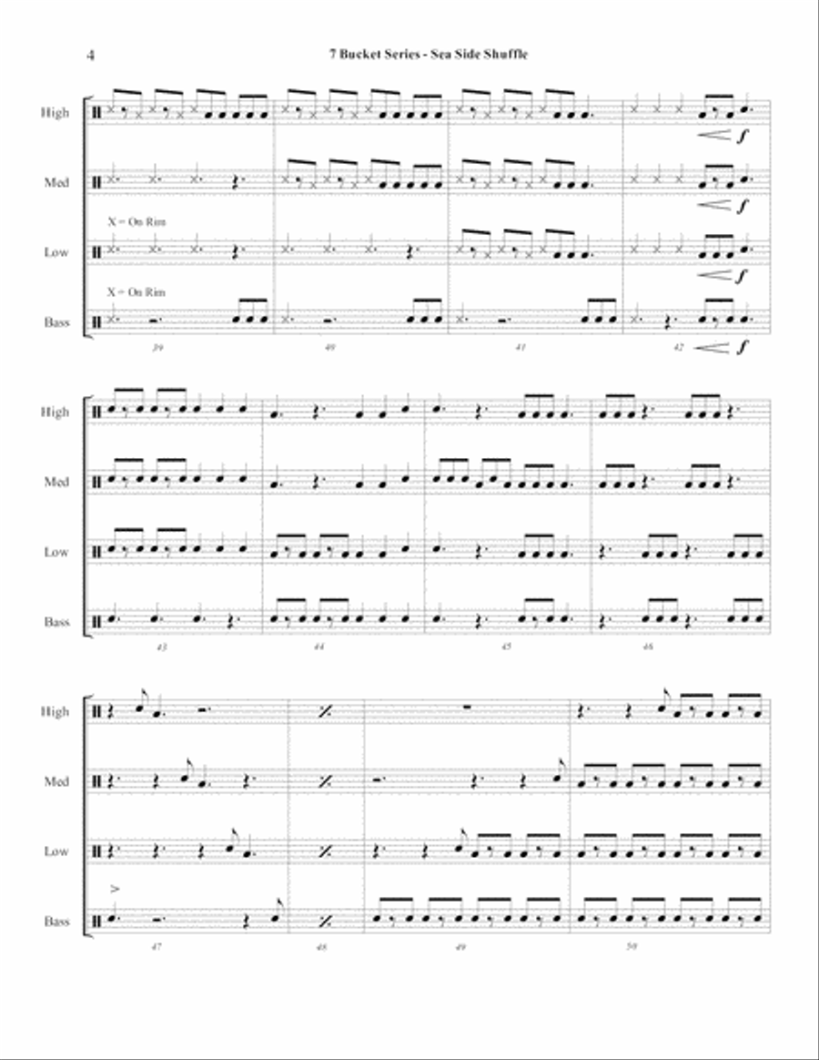 7 Bucket Series - Sea Side Shuffle Percussion Ensemble scores gallery preview page 6