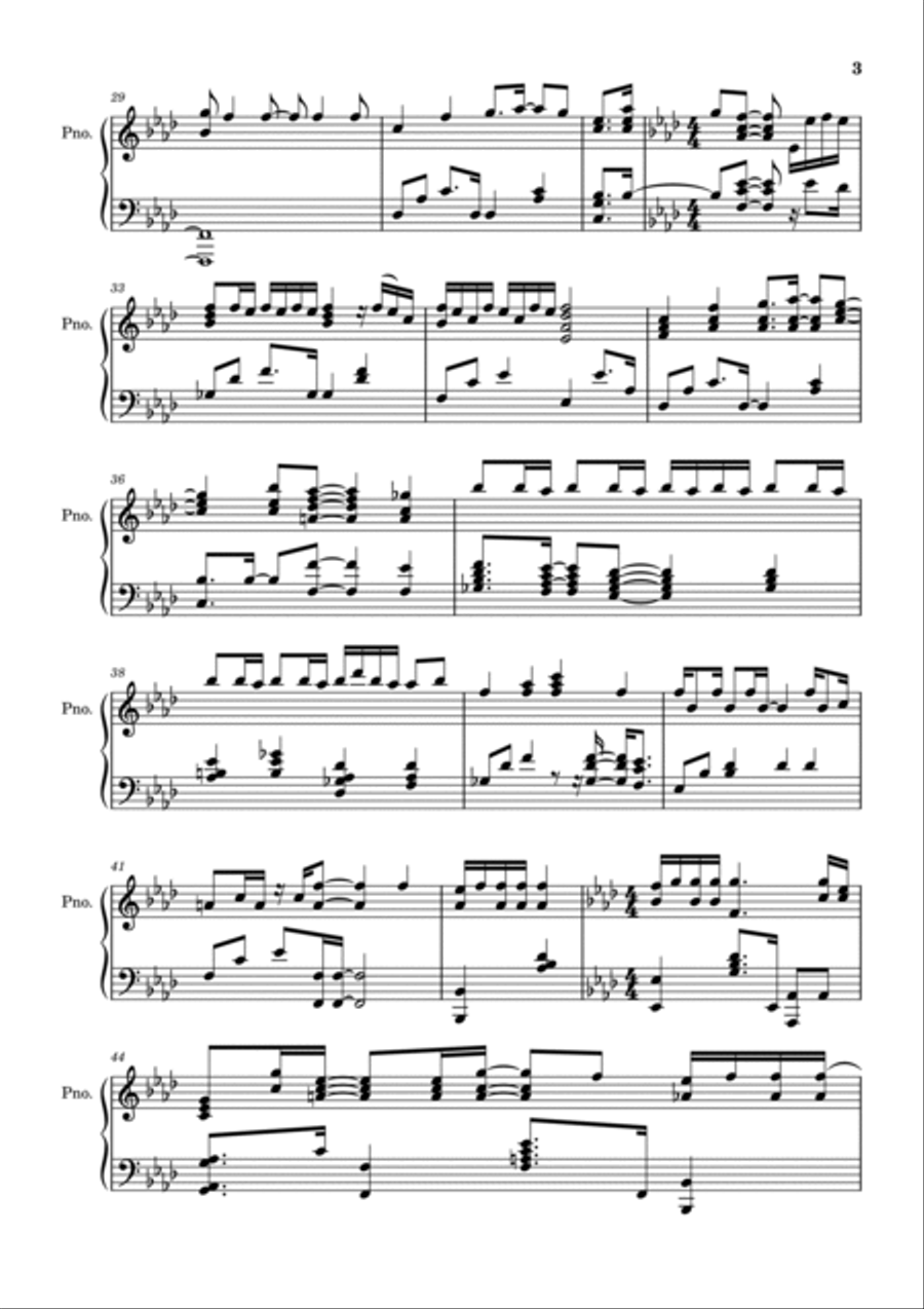 Doughnut Piano Solo scores gallery preview page 3