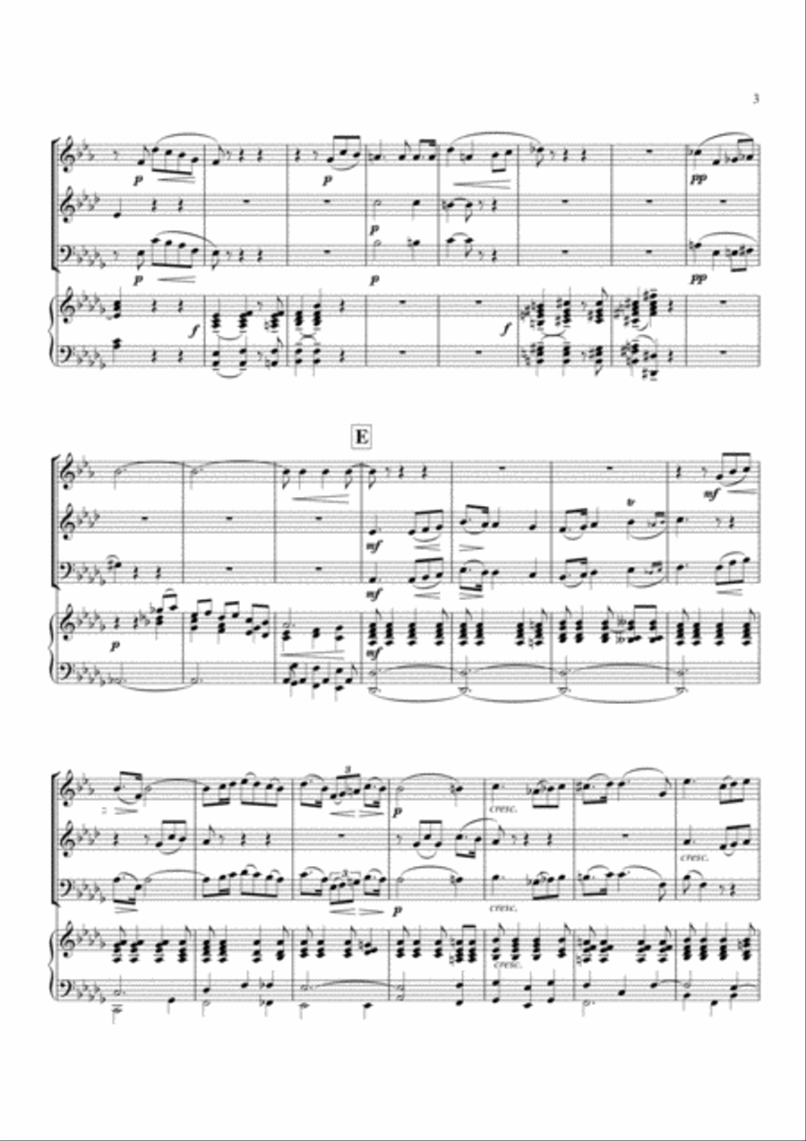 Andante Religioso Brass Trio scores gallery preview page 3