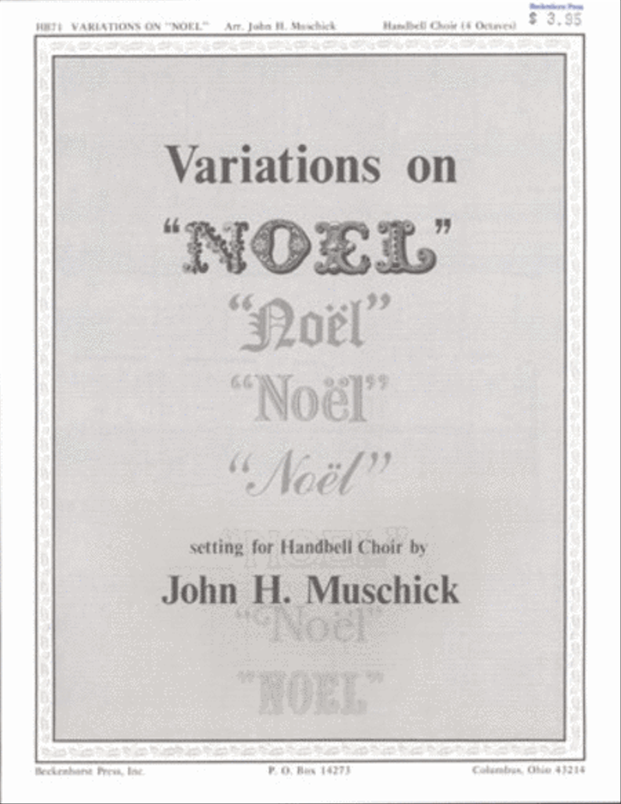Variations on Noel 4-Octaves - Sheet Music