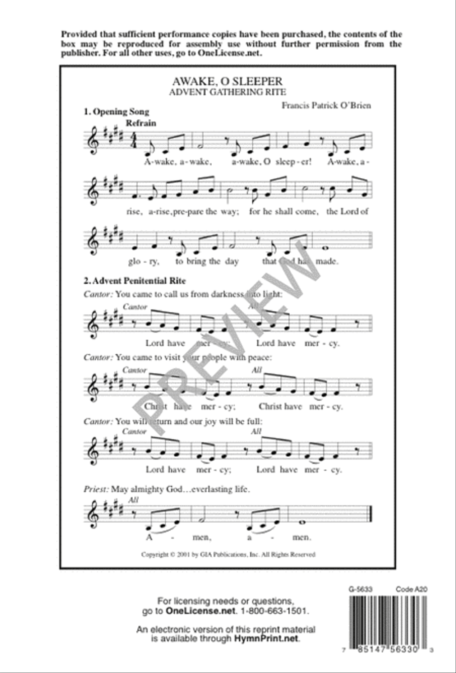 Awake, O Sleeper Awake, O Sleeper 3-Part scores gallery preview page 19