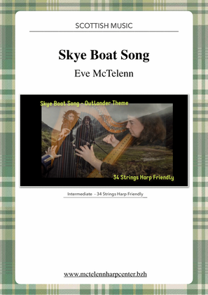 Book cover for Skye Boat Song - Scottish Song - intermediate & 34 String Harp | McTelenn Harp Center