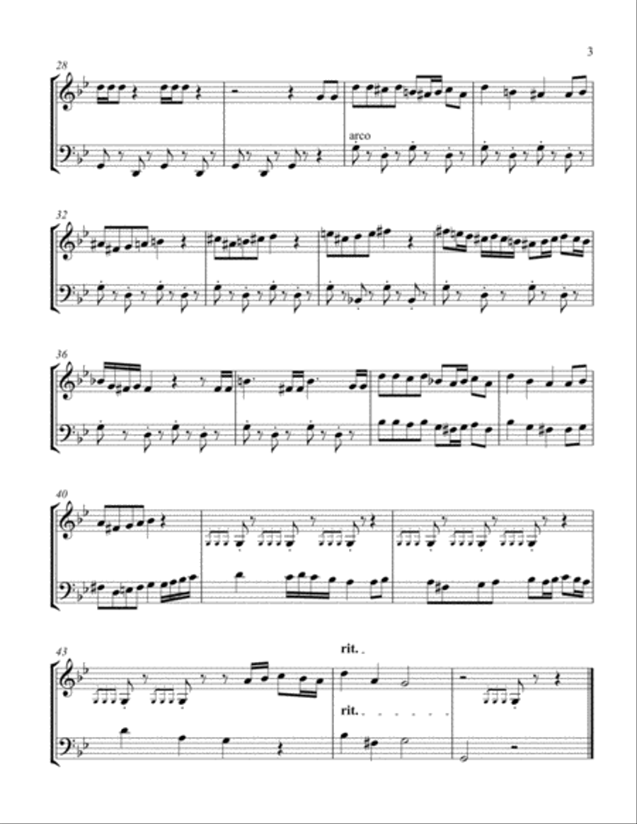 4 Christmas Duets for Vln & Cello, Bk. 3 String Duet scores gallery preview page 4
