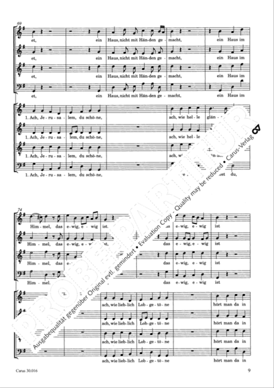 Wir wissen, so unser irdisches Haus 4-Part scores gallery preview page 10