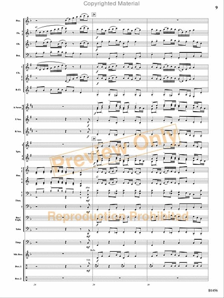 Overture to a Winter Celebration Concert Band scores gallery preview page 44
