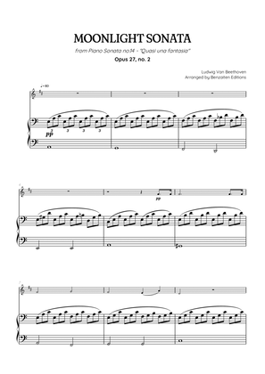Beethoven • Moonlight Sonata | easy trumpet sheet music w/ piano accompaniment
